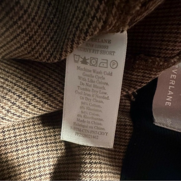 Everlane ‘The Curvy Fit Side-Zip Work Pant’ in Brown Houndstooth Size 00 Short - Picture 11 of 16